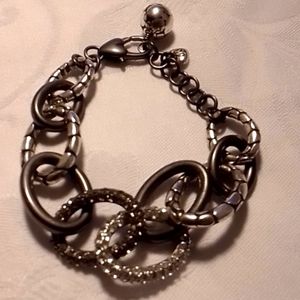 Brighton Silver Tone and Pave bracelet